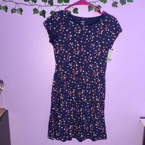 Black dress with multiple colors hearts